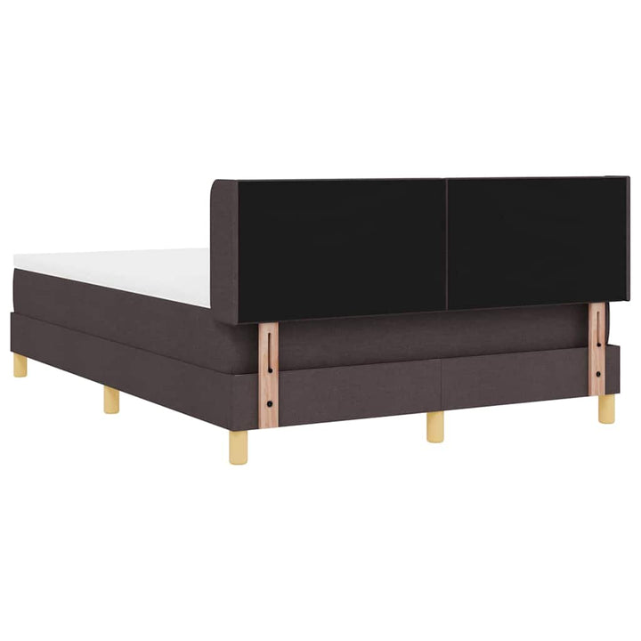 Box spring seng med hovedgærde Mørk Brun 200 x 160 cm Stof