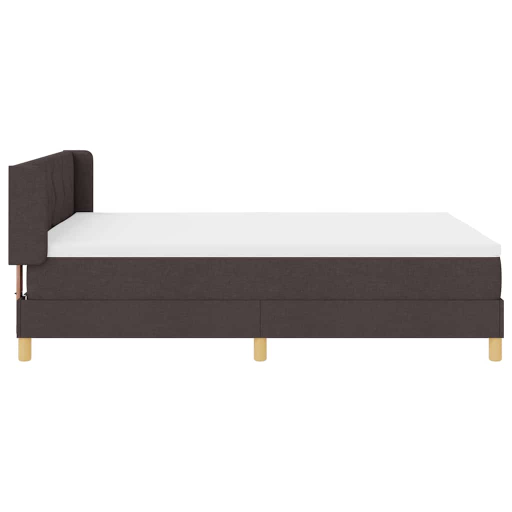 Box spring seng med hovedgærde Mørk Brun 200 x 160 cm Stof
