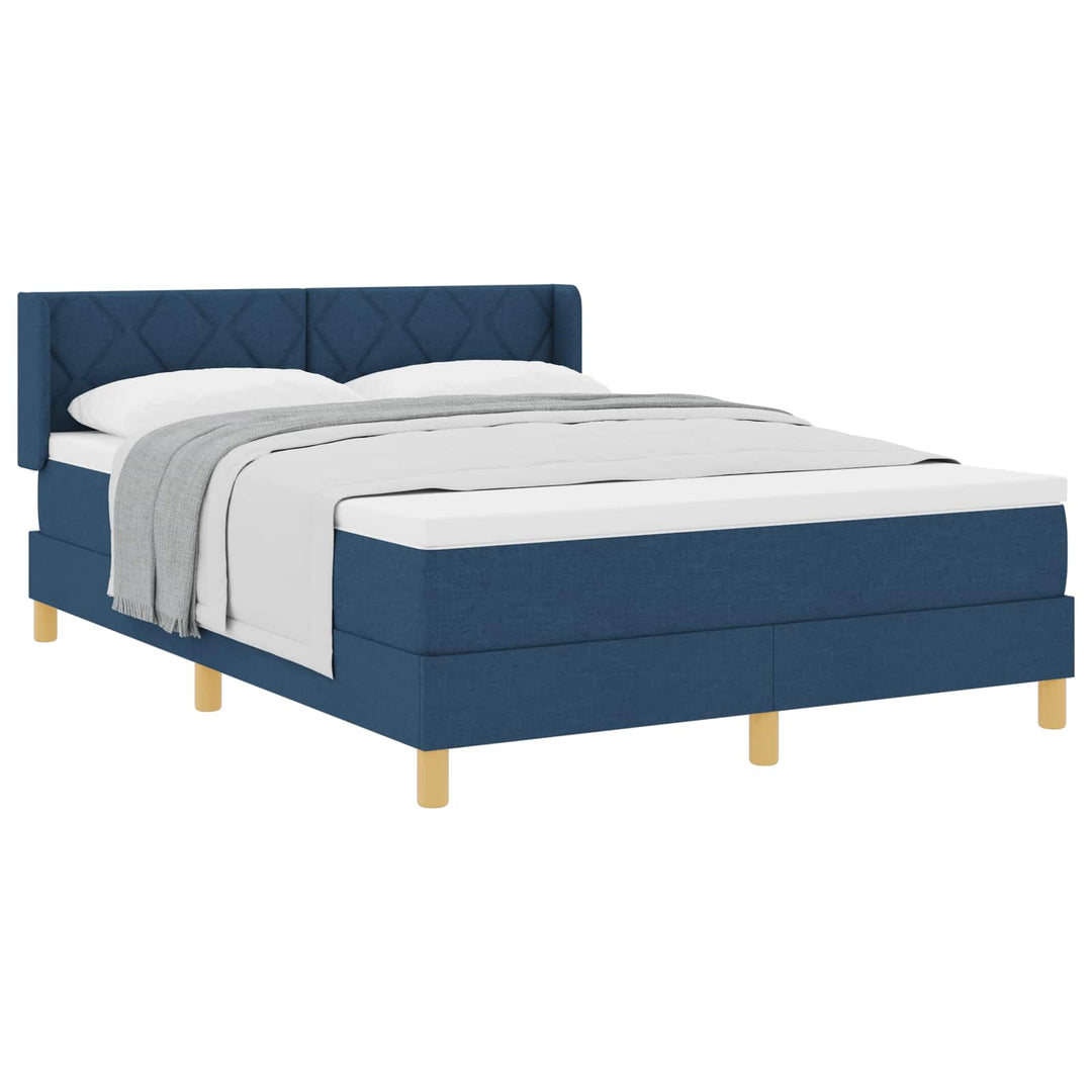 Box spring seng med hovedgærde Blå 200 x 160 cm Stof