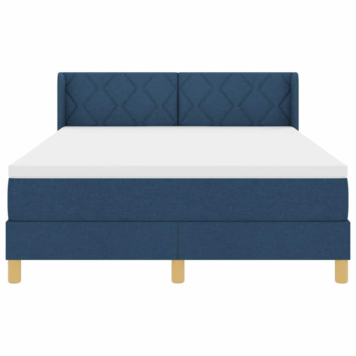 Box spring seng med hovedgærde Blå 200 x 160 cm Stof