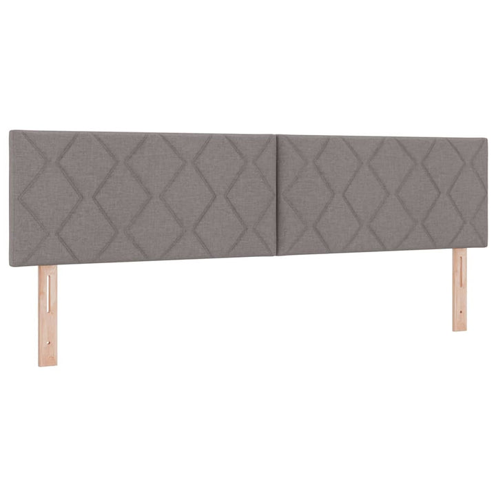 Box spring seng med hovedgærde Gråbrun 200 x 180 cm Stof