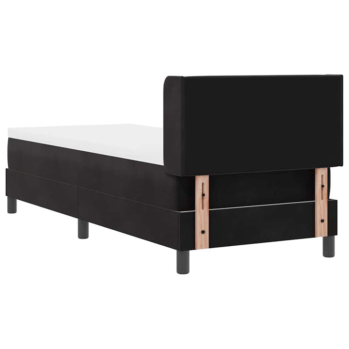 Box spring seng med hovedgærde Sort 200 x 80 cm Fløjl