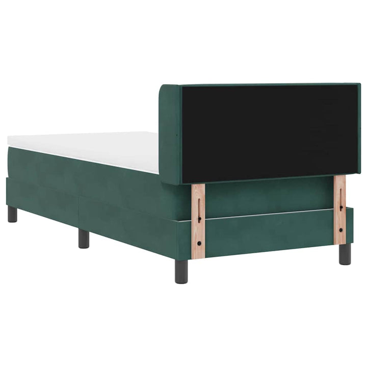 Box spring seng med hovedgærde Mørkegrøn 190 x 90 cm Fløjl