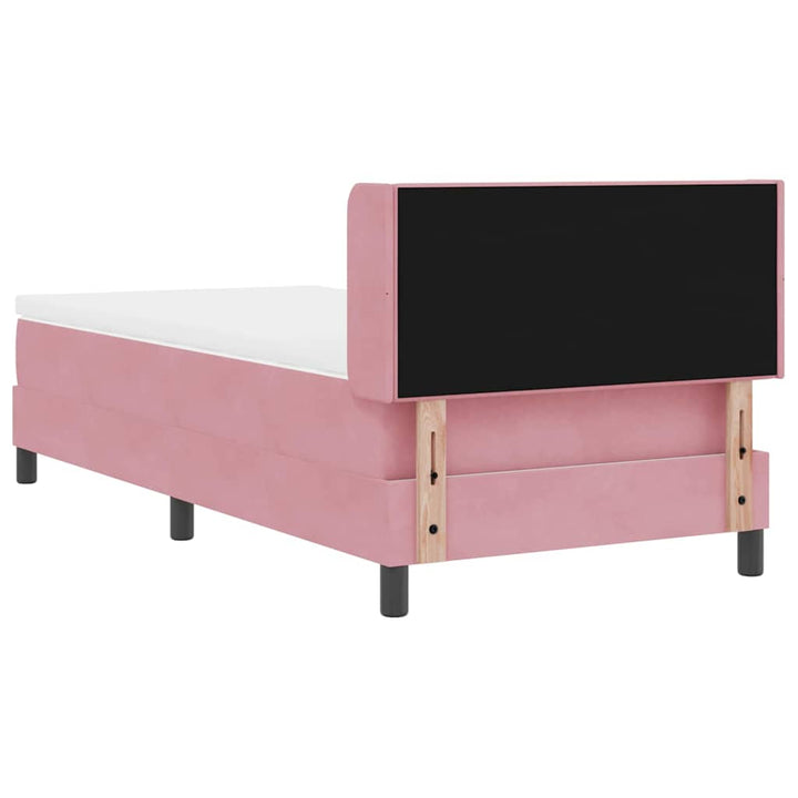 Box spring seng med hovedgærde Lyserød 200 x 90 cm Fløjl