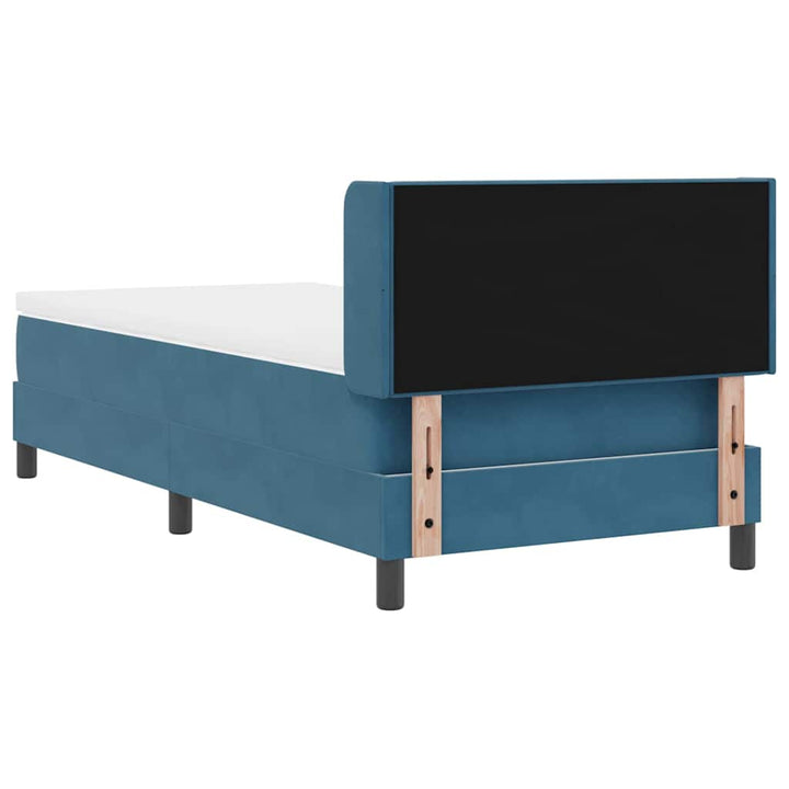 Box spring seng med hovedgærde Mørk blå 200 x 100 cm Fløjl