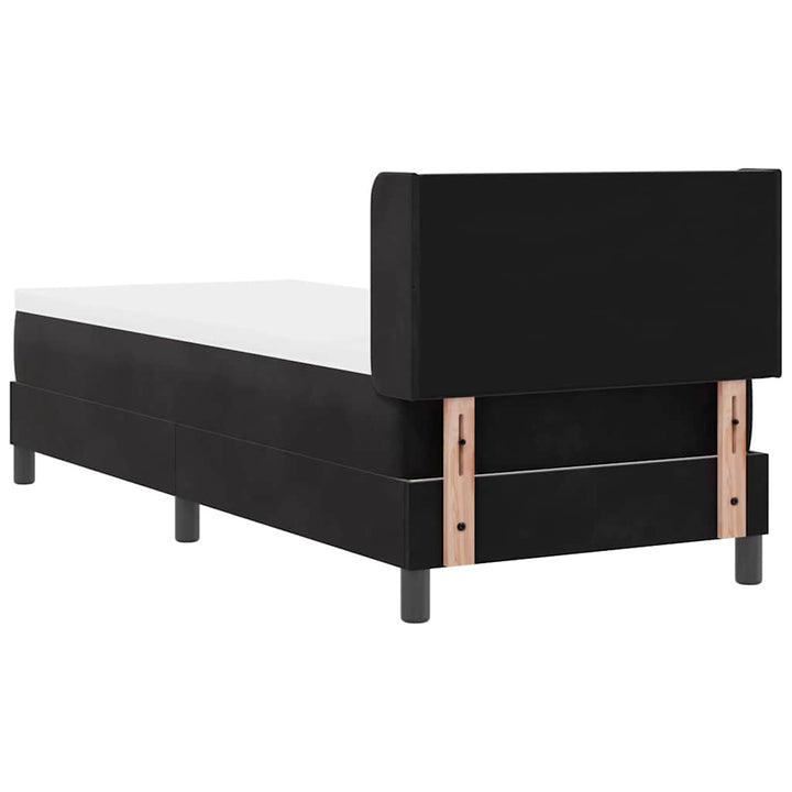 Box spring seng med hovedgærde Sort 200 x 80 cm Fløjl