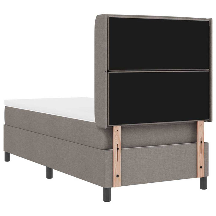 Box spring seng med pude Gråbrun 200 x 80 cm Stof