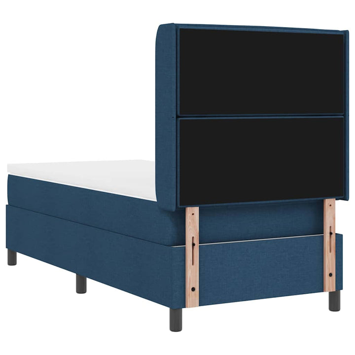 Box spring seng med madras med hovedgærde Blå 200 x 100 cm Stof