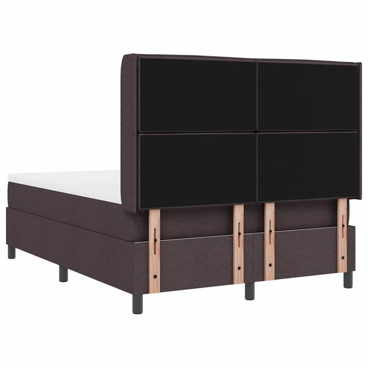 Box spring seng med pude Mørk Brun 190 x 140 cm Stof