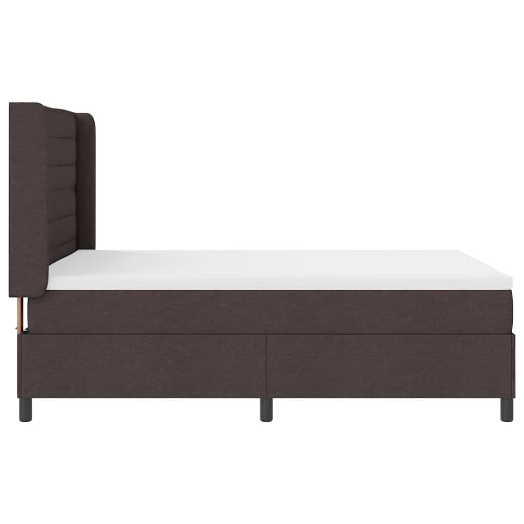 Box spring seng med pude Mørk Brun 190 x 140 cm Stof