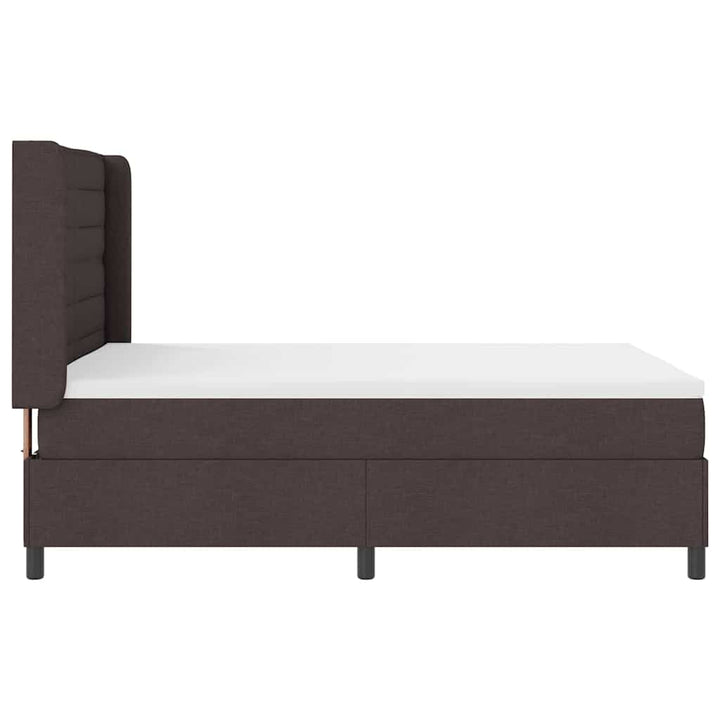 Box spring seng med pude Mørk Brun 190 x 140 cm Stof