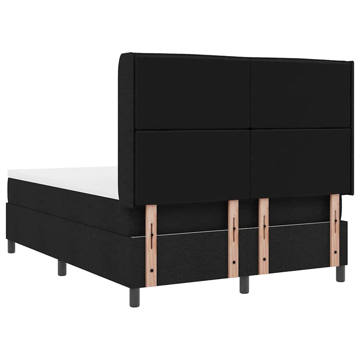 Box spring seng med madras Sort 200 x 140 cm Stof