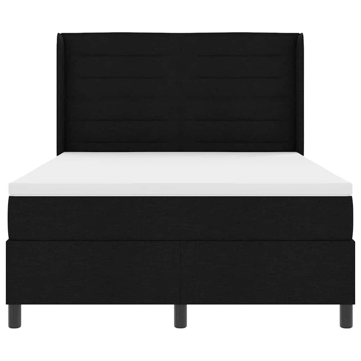 Box spring seng med madras Sort 200 x 140 cm Stof