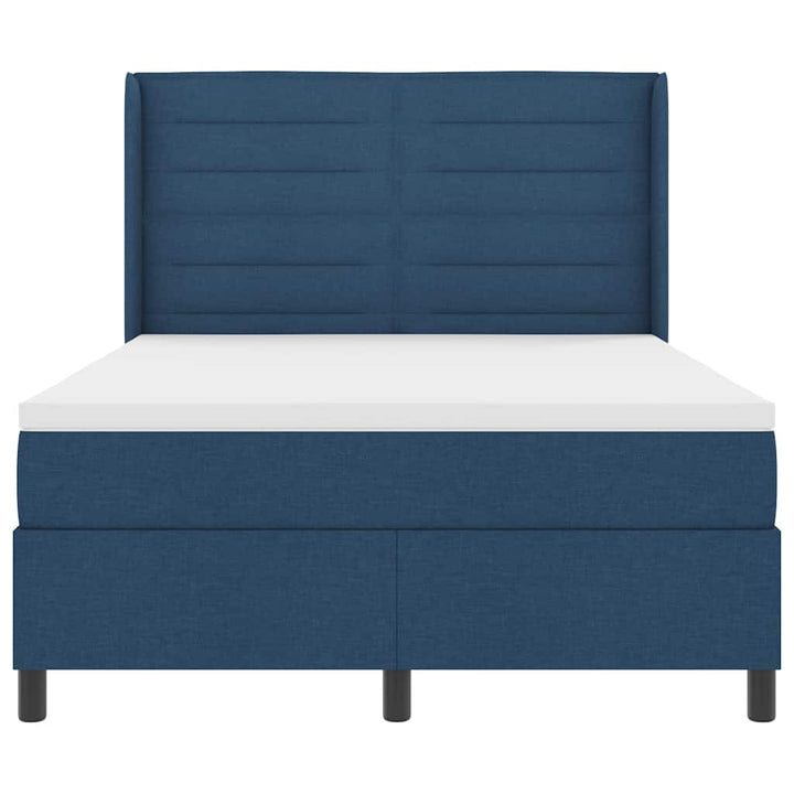 Box spring seng med madras med hovedgærde Blå 200 x 140 cm Stof