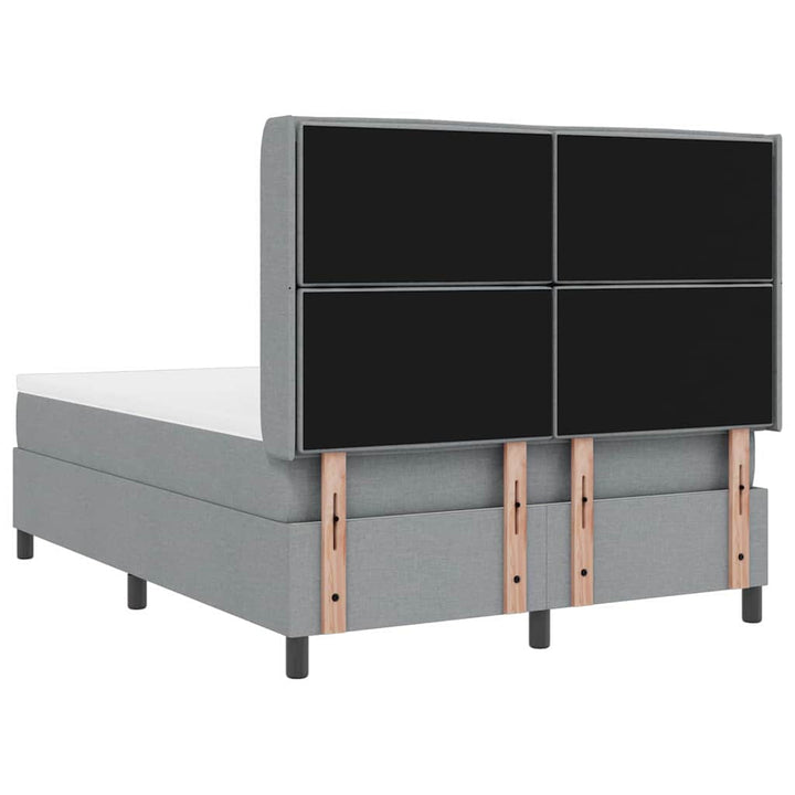 Box spring seng med madras Lysegrå 200 x 160 cm Stof