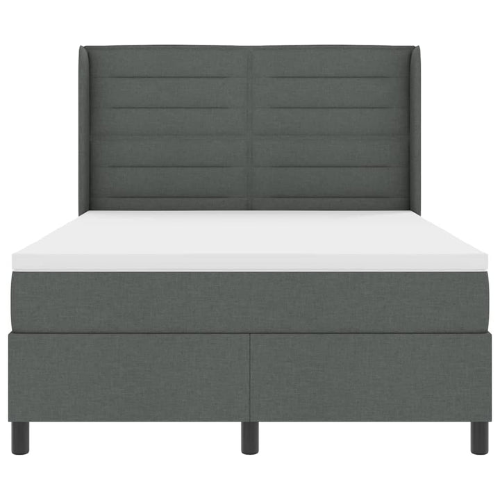 Box spring seng med madras Mørkegrå 200 x 160 cm Stof