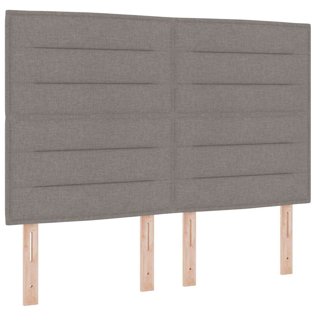 Box spring seng med pude Gråbrun 200 x 160 cm Stof