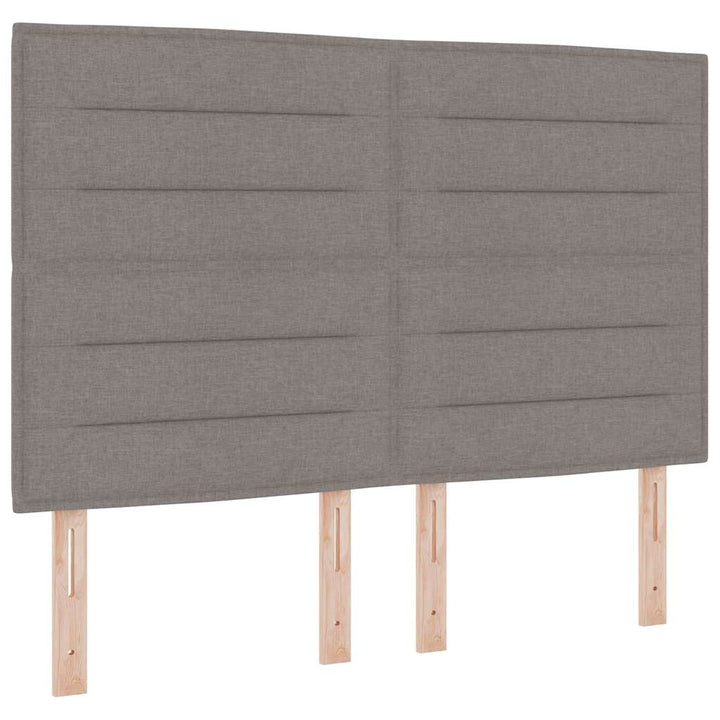 Box spring seng med pude Gråbrun 200 x 160 cm Stof