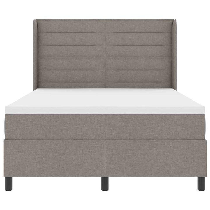 Box spring seng med pude Gråbrun 200 x 160 cm Stof