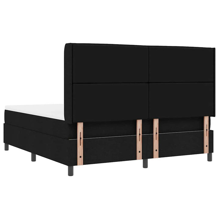 Box spring seng med madras Sort 200 x 180 cm Stof