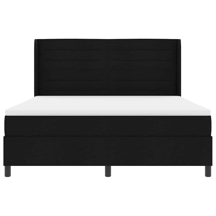 Box spring seng med madras Sort 200 x 180 cm Stof