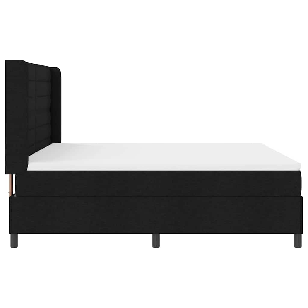 Box spring seng med madras Sort 200 x 180 cm Stof
