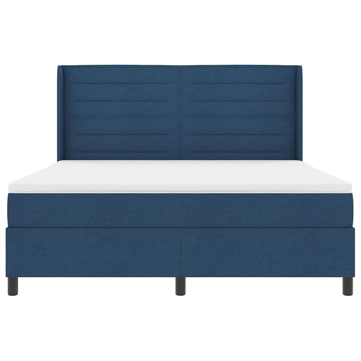 Box spring seng med madras med hovedgærde Blå 200 x 180 cm Stof