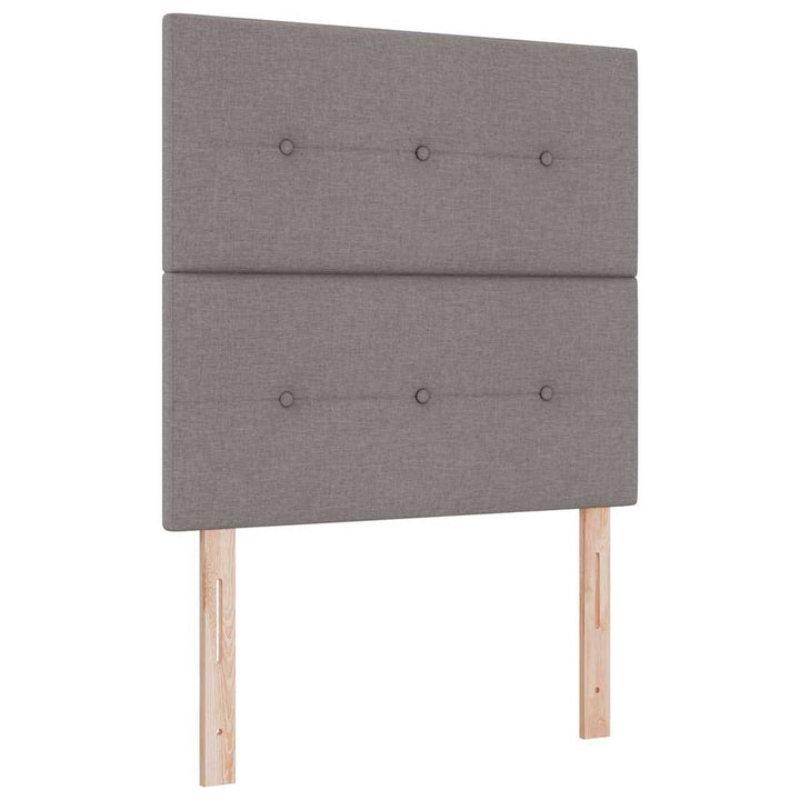 Box spring seng med madras Gråbrun 200 x 80 cm Stof