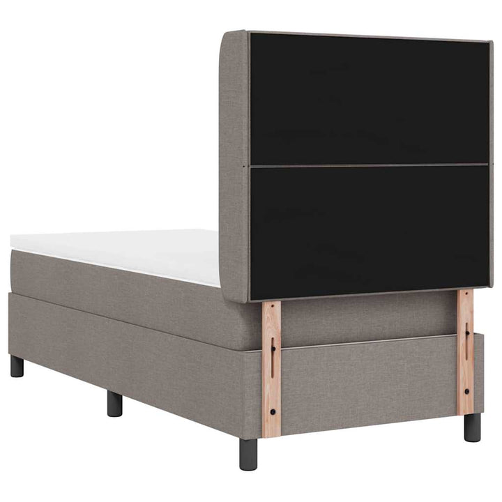 Box spring seng med madras Gråbrun 200 x 80 cm Stof