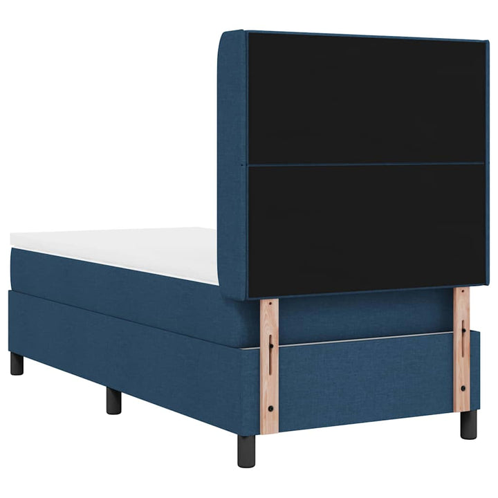 Box spring seng med madras med hovedgærde Blå 200 x 80 cm Stof