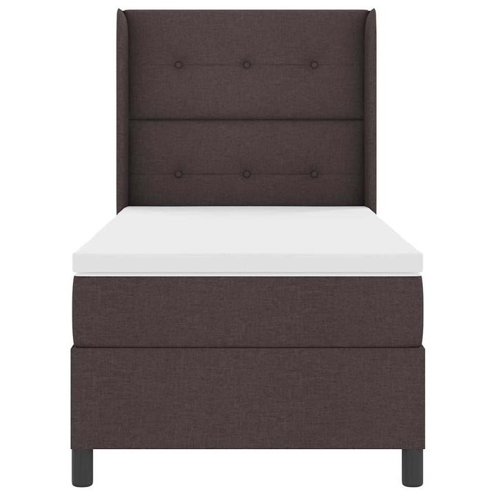 Box spring seng med pude Mørk Brun 200 x 100 cm Stof