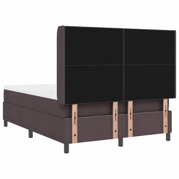 Box spring seng med madras Mørk Brun 190 x 140 cm Stof
