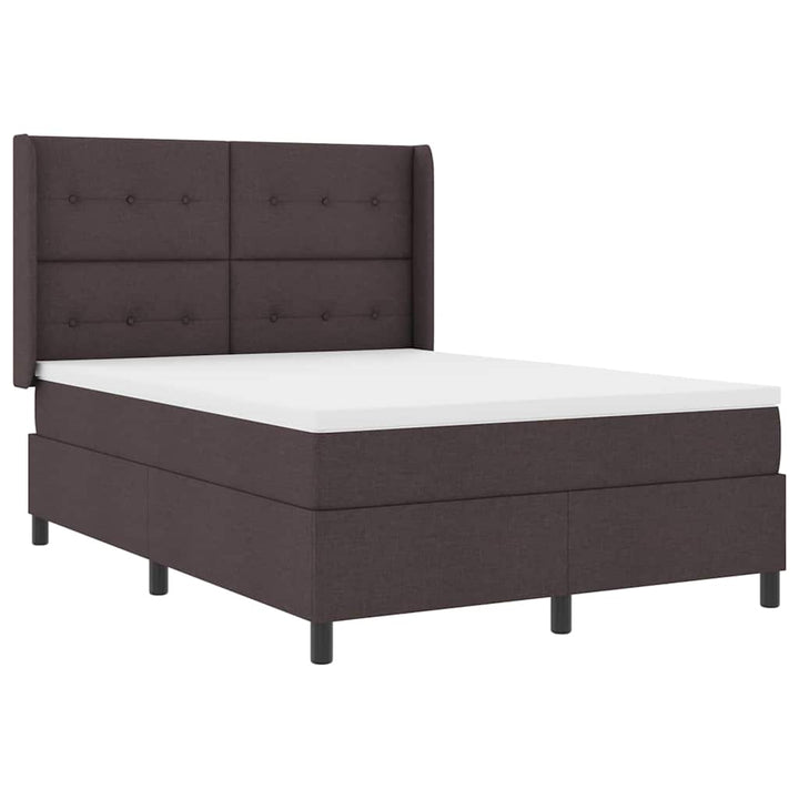 Box spring seng med madras Mørk Brun 200 x 160 cm Stof