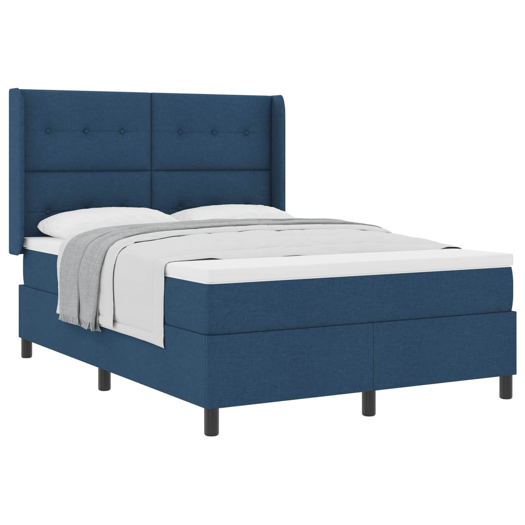 Box spring seng med madras med hovedgærde Blå 200 x 160 cm Stof