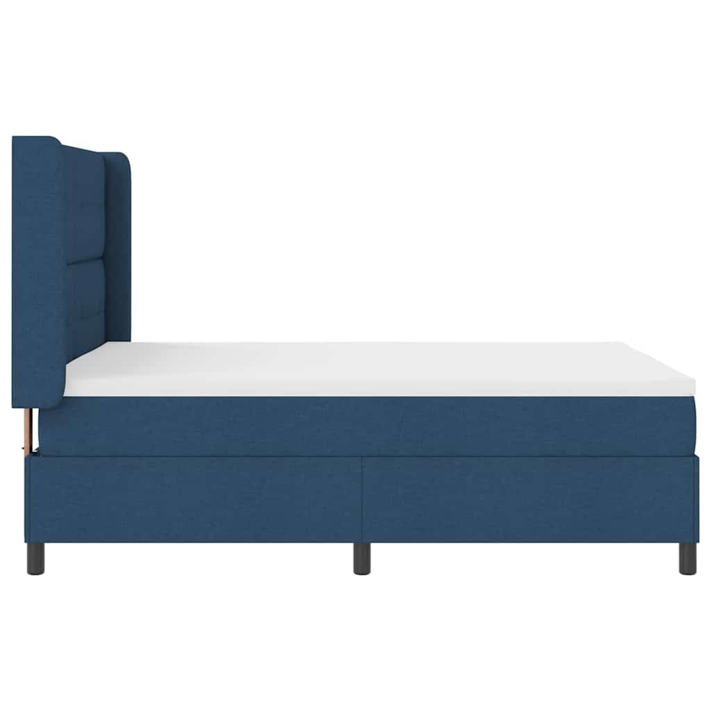 Box spring seng med madras med hovedgærde Blå 200 x 160 cm Stof