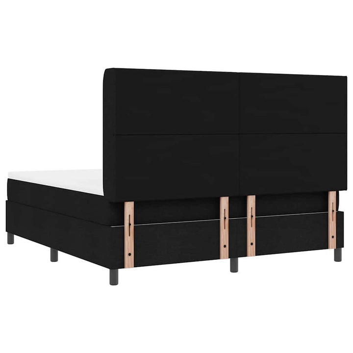 Box spring seng med madras Sort 200 x 180 cm Stof