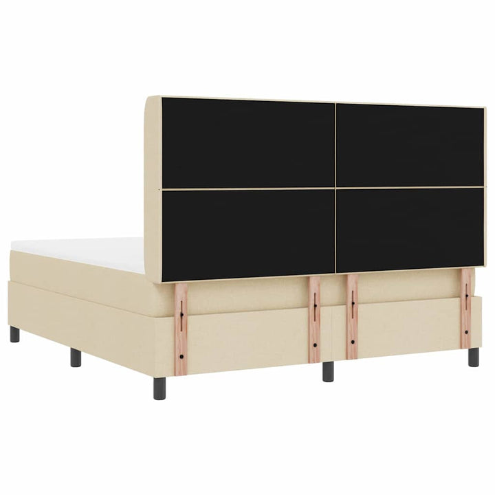 Box spring seng med madras Creme 200 x 180 cm Stof