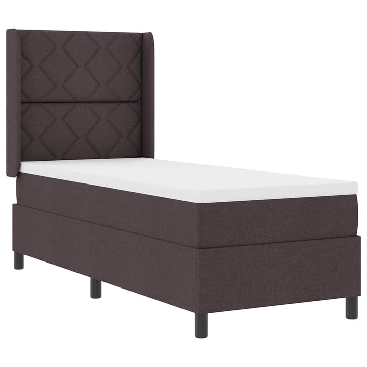 Box spring seng med pude Mørk Brun 200 x 80 cm Stof