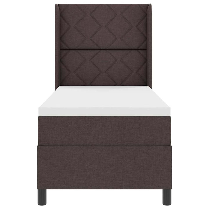 Box spring seng med pude Mørk Brun 200 x 80 cm Stof