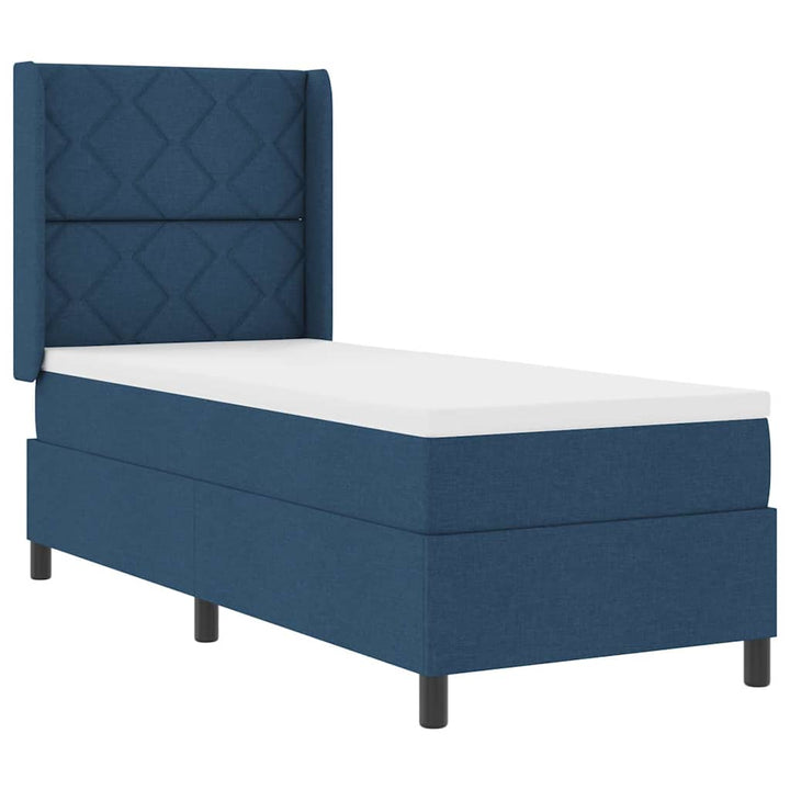 Box spring seng med pude med hovedgærde Blå 200 x 80 cm Stof