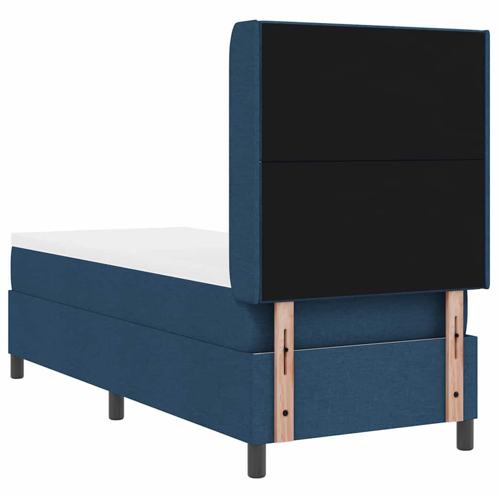 Box spring seng med pude med hovedgærde Blå 200 x 80 cm Stof