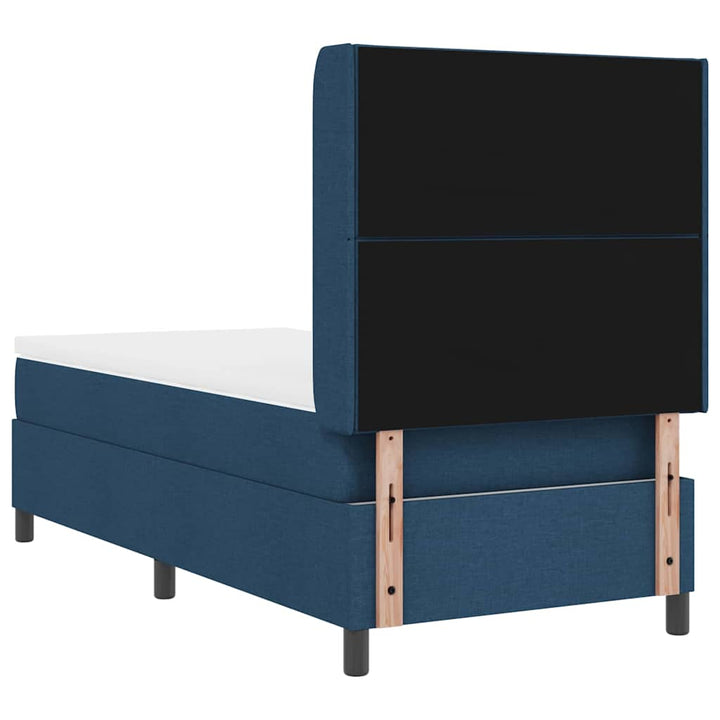 Box spring seng med pude med hovedgærde Blå 200 x 90 cm Stof