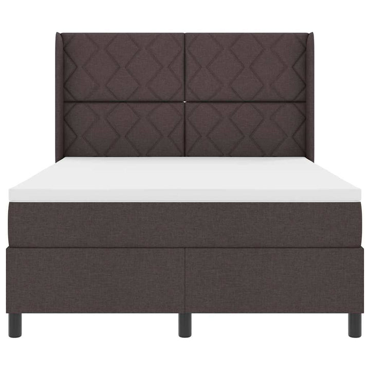 Box spring seng med pude Mørk Brun 200 x 160 cm Stof