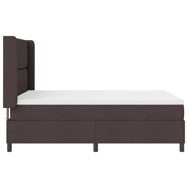 Box spring seng med pude Mørk Brun 200 x 160 cm Stof