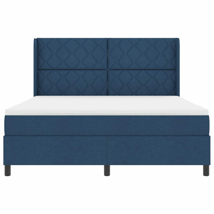 Box spring seng med pude med hovedgærde Blå 200 x 180 cm Stof