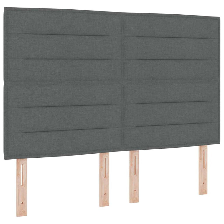Box spring seng med madras Mørkegrå 140 x 200 cm Stof