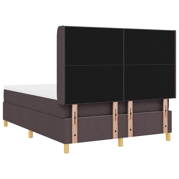 Box spring seng med madras Mørk Brun 140 x 190 cm Stof