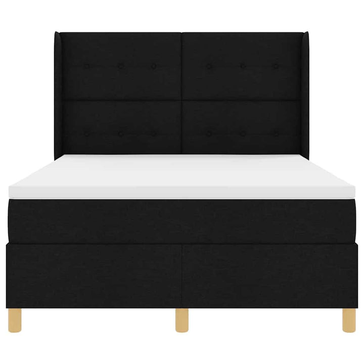 Box spring seng med madras Sort 160 x 200 cm Stof