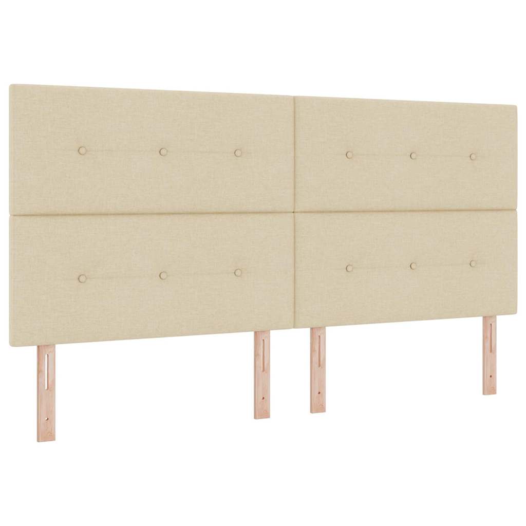 Box spring seng med madras Creme 200 x 200 cm Stof