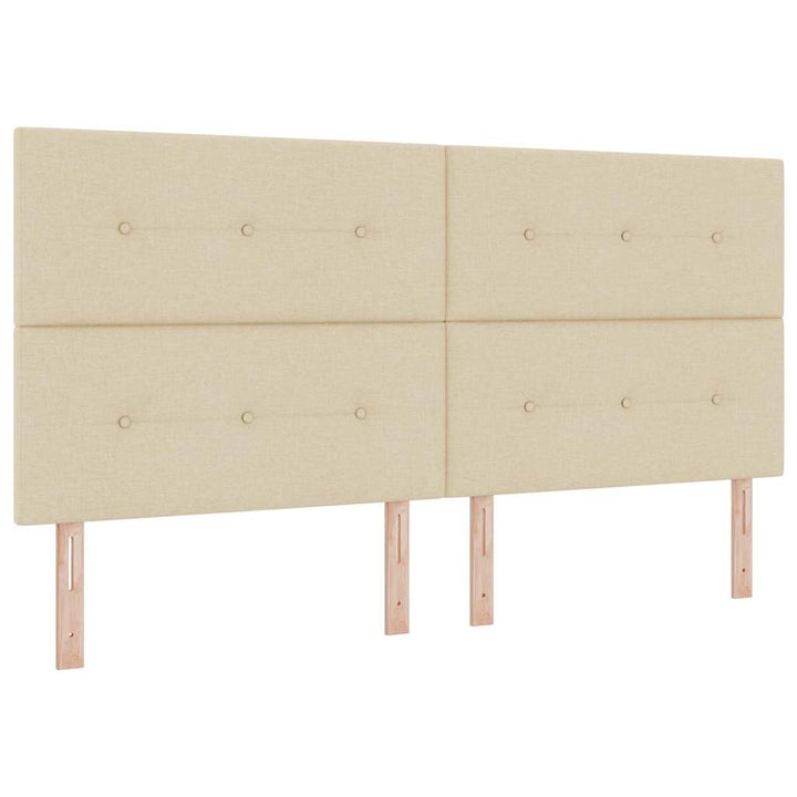 Box spring seng med madras Creme 200 x 200 cm Stof